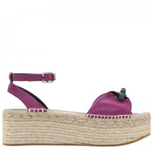 Longchamp Le Roseau Wedge Espadrilles Violet | ZHXFB-3469
