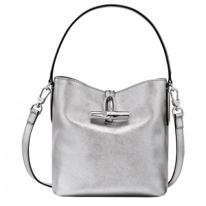 Longchamp Le Roseau Xs Bucket Bag Argintii | ZYEQD-9032