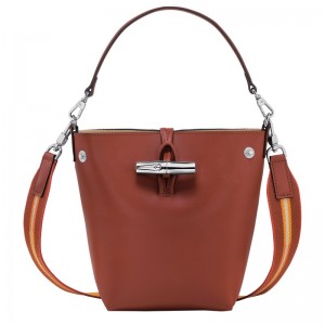 Longchamp Le Roseau Xs Bucket Bag Mahogany | XOEIY-3197