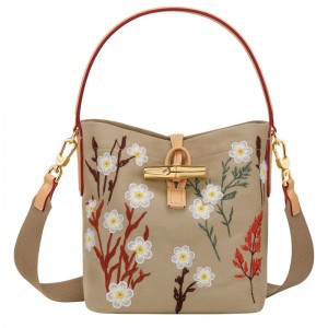 Longchamp Le Roseau Xs Bucket Bag Oat | UMDVG-9540