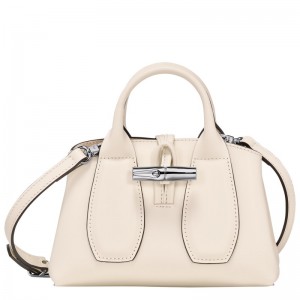 Longchamp Le Roseau Xs Handbag Ecru | SZQPF-4693