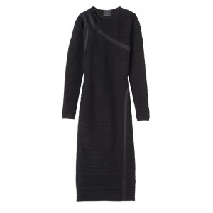 Longchamp Long Dress Negrii | WUCQT-9146