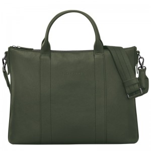 Longchamp Longchamp 3d Briefcase Kaki | SQMUH-8201