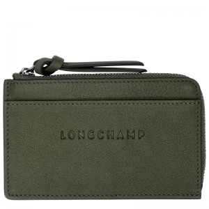 Longchamp Longchamp 3d Card Holder Kaki | MBZKC-7501