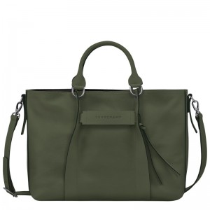 Longchamp Longchamp 3d L Handbag Kaki | SZLIF-9407