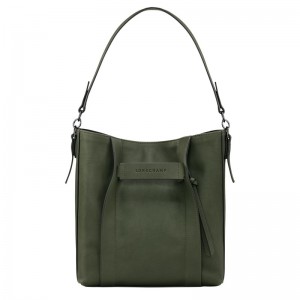 Longchamp Longchamp 3d M Hobo Bag Kaki | ATLSW-8569