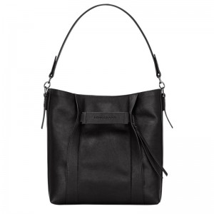 Longchamp Longchamp 3d M Hobo Bag Negrii | NWMLP-6419