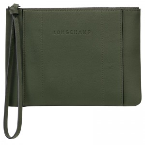 Longchamp Longchamp 3d Pouch Kaki | ZXWUO-1925