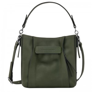 Longchamp Longchamp 3d S Crossbody Bag Kaki | DZWQJ-7263