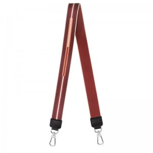 Longchamp Longchamp Rayures Shoulder Strap Chestnut | TWNFV-1839