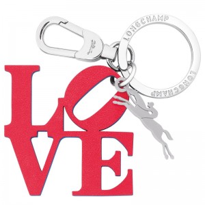 Longchamp Longchamp X Robert Indiana Key Rings Rosii Bleumarin | FNVZG-5647