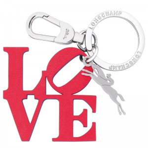 Longchamp Longchamp X Robert Indiana Key Rings Rosii Bleumarin | JZUCQ-7405