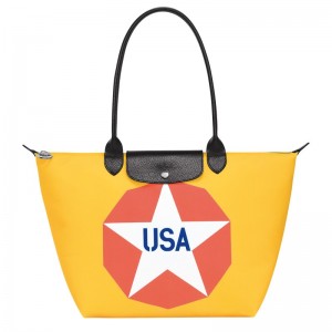 Longchamp Longchamp X Robert Indiana L Tote Bag Albastri | ZKIUG-6185