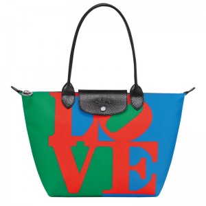 Longchamp Longchamp X Robert Indiana M Tote Bag Rosii Bleumarin | OTXVK-5921
