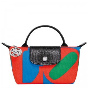 Longchamp Longchamp X Robert Indiana Pouch Rosii Bleumarin | GHNFK-2748