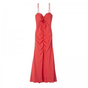 Longchamp Midi Dress Strawberry | JTYEC-0629