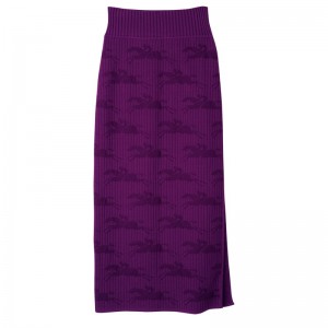 Longchamp Midi Skirt Violet | VOHTI-2918