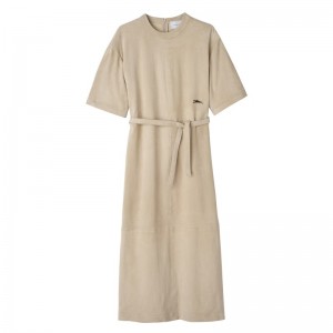 Longchamp Piele Long Rochie Linen | KBDVA-3648