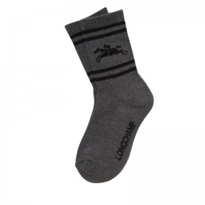 Longchamp Socks Anthracite | JTAFX-4580