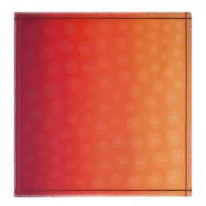 Longchamp The Gradient-effect Jacquard Medal Stole Tomato | KVQZX-9741