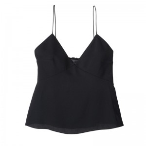 Longchamp Thin Strap Top Negrii | KZNHX-2493