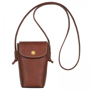 Longchamp Épure Phone Case With Leather Lace Maro | DOLIK-7201